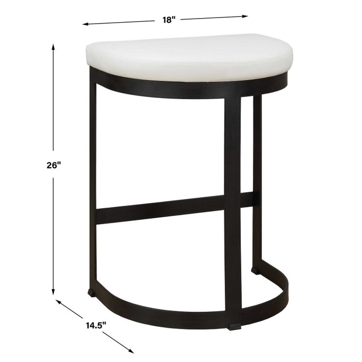 Ivanna -  Counter Stool - White