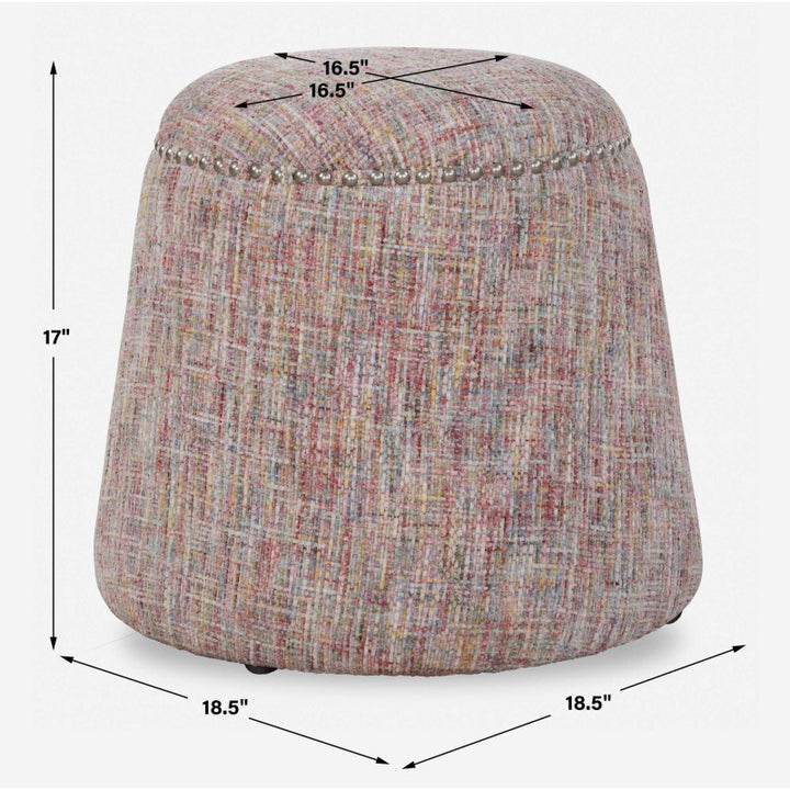 Gumdrop - Confetti Chenille Ottoman