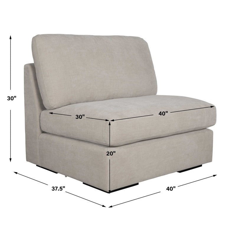 Refuge - Armless Sand Sofa