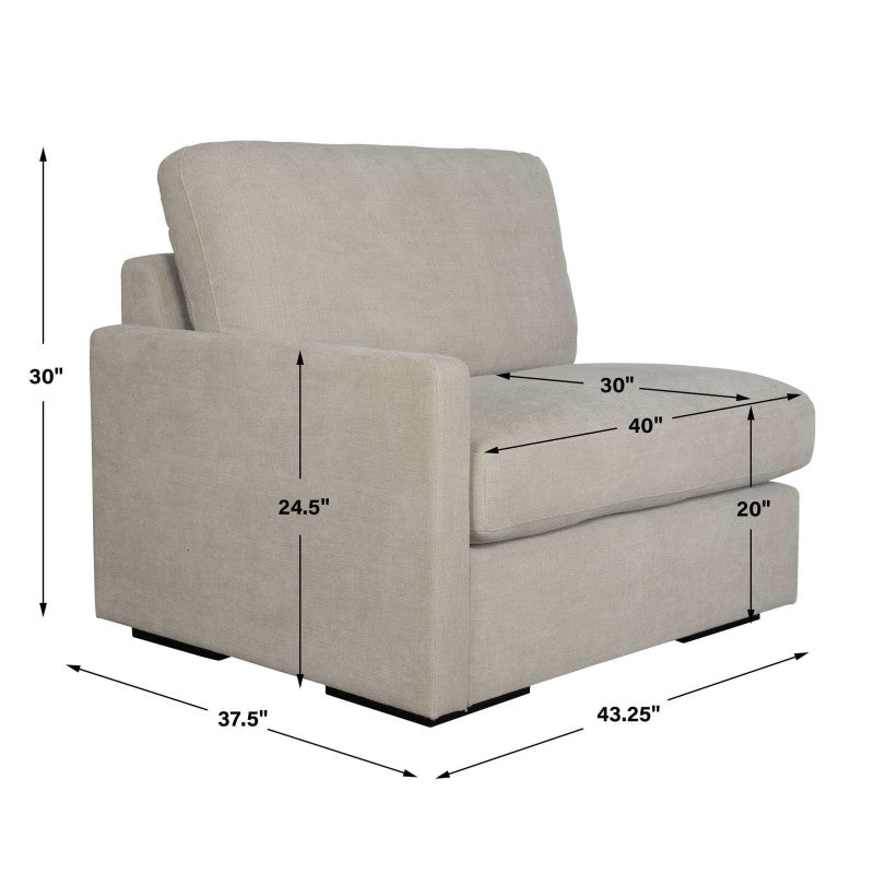 Refuge - Sand Left Arm Facing Sofa