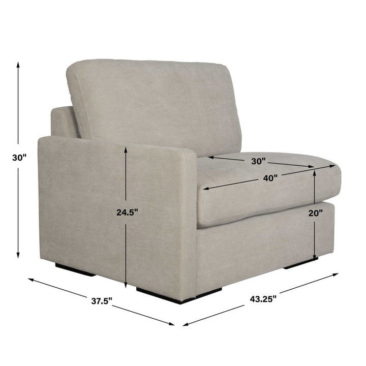 Refuge - Sand Left Arm Facing Sofa