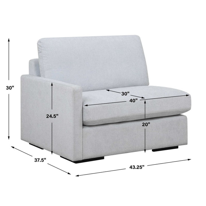 Refuge - Cloud Blue Left Arm Facing Sofa