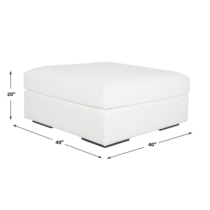 Refuge - Arctic White Sofa Ottoman