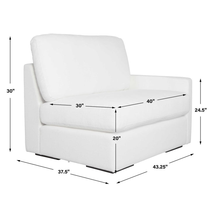 Refuge - Arctic White Right Arm Facing Sofa