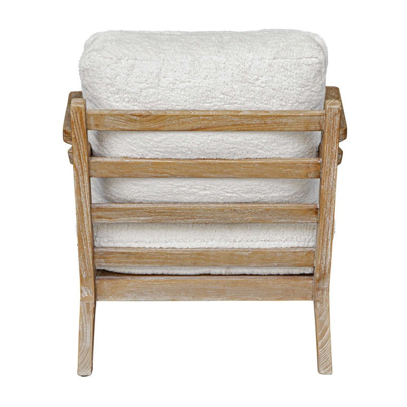 Laid - Back Sheepskin Accent Chair - White