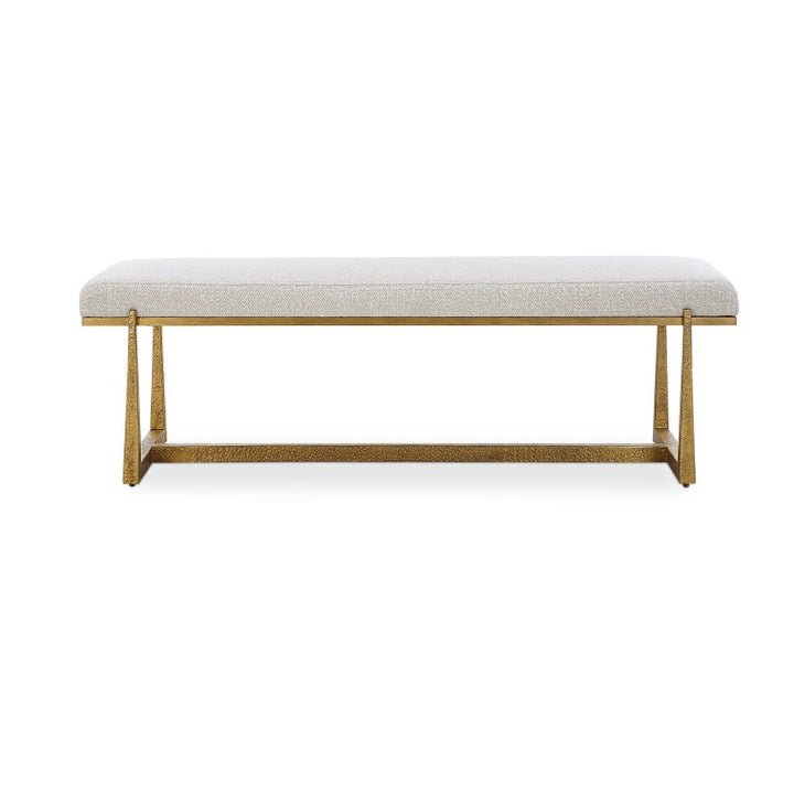 Midas - Bench - Antique Gold & White