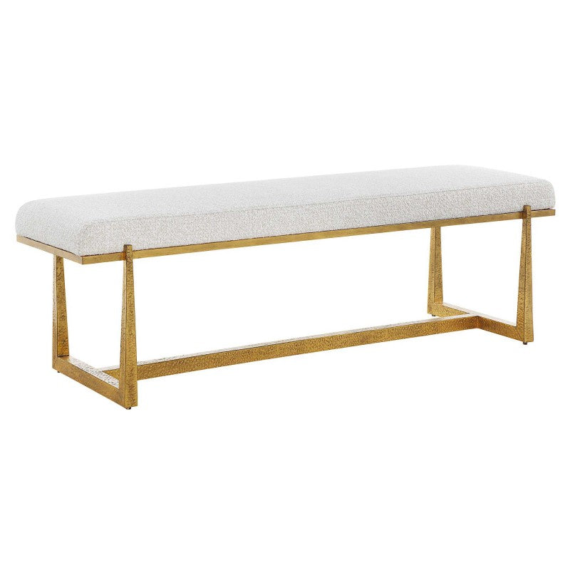 Midas - Bench - Antique Gold & White