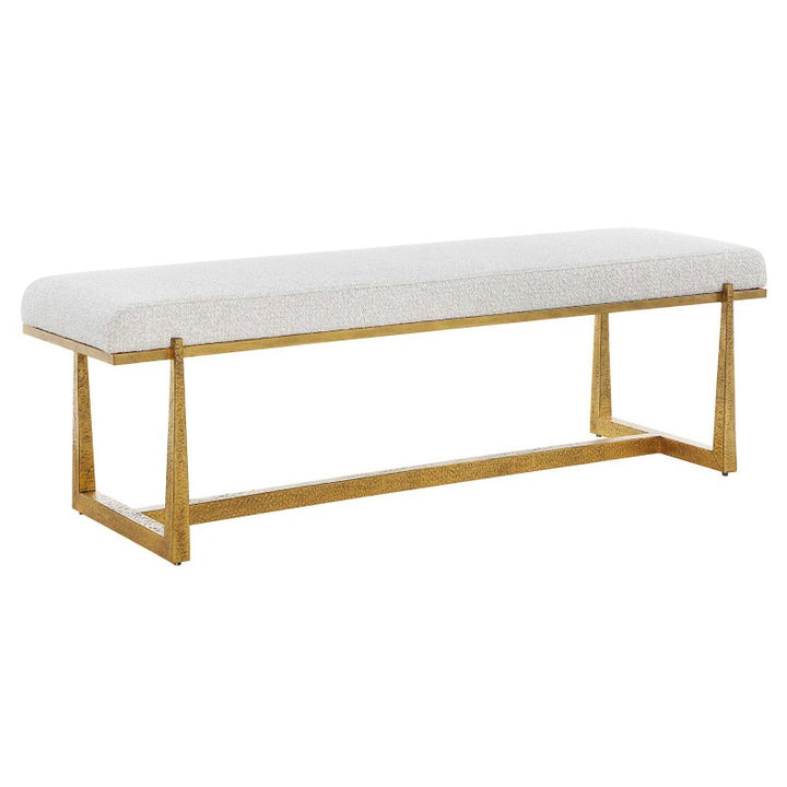 Midas - Bench - Antique Gold & White