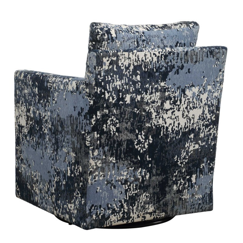 Tisdell - Patterned Swivel/Glider - Blue