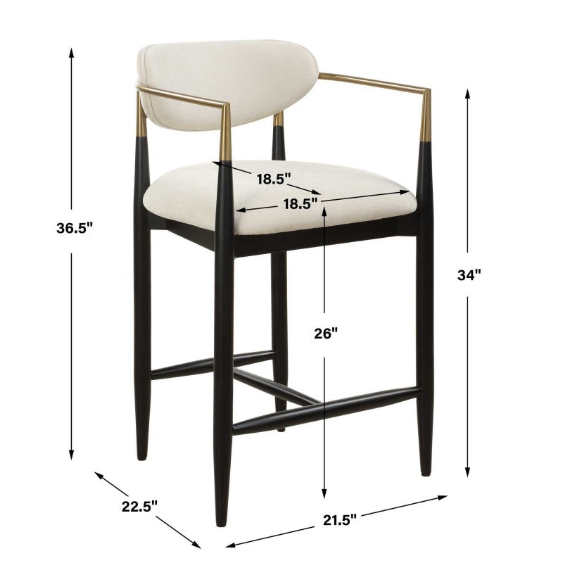 Moxie - Counter Stool - White