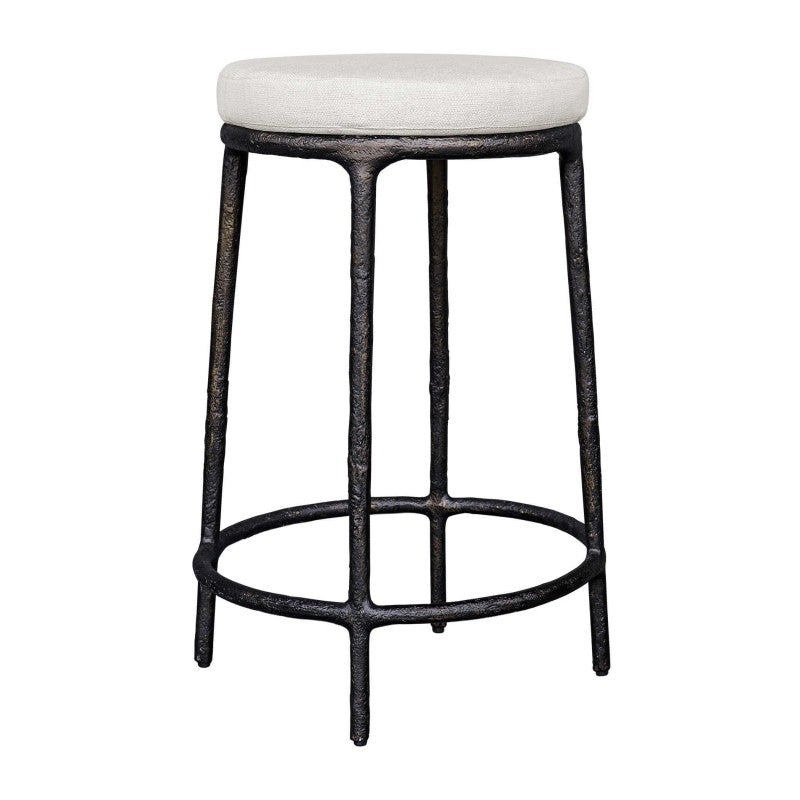 Thayer - Outdoor Counter Stool - Black / White