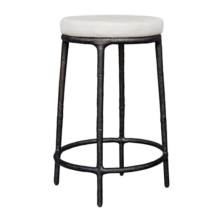 Thayer - Outdoor Counter Stool - Black / White