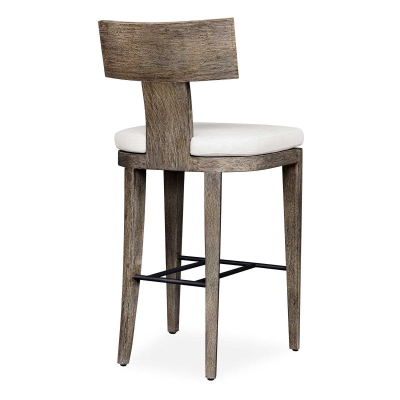 Cellini - Outdoor Bar Stool - Brown / White