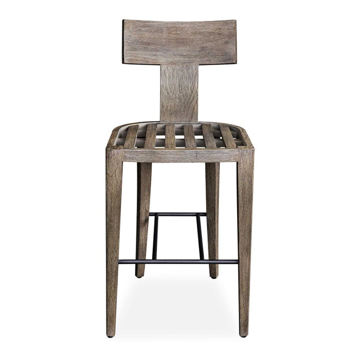 Cellini - Outdoor Bar Stool - Brown / White