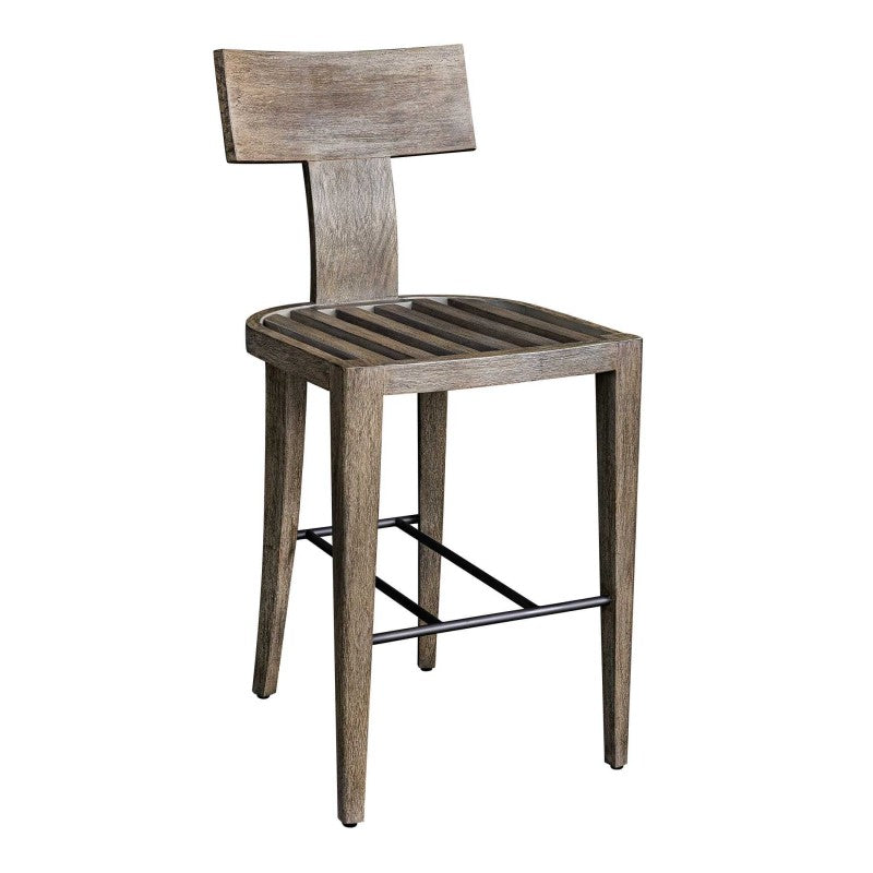 Cellini - Outdoor Bar Stool - Brown / White