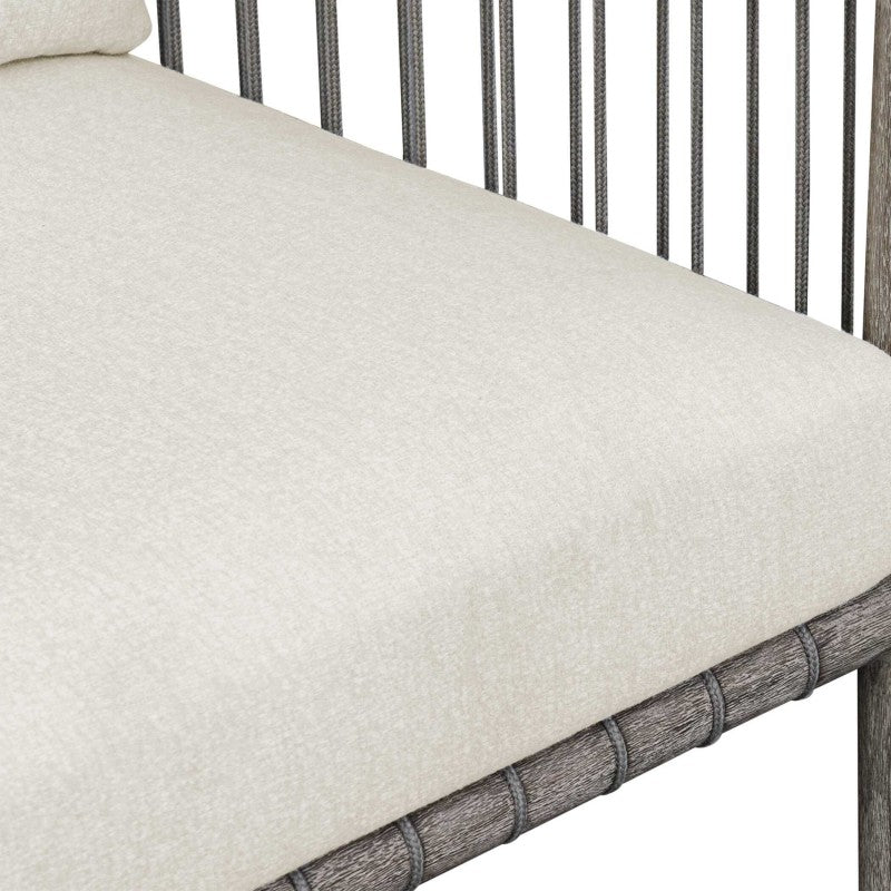 Borneo - Outdoor Dining Chair - White / Dark Gray