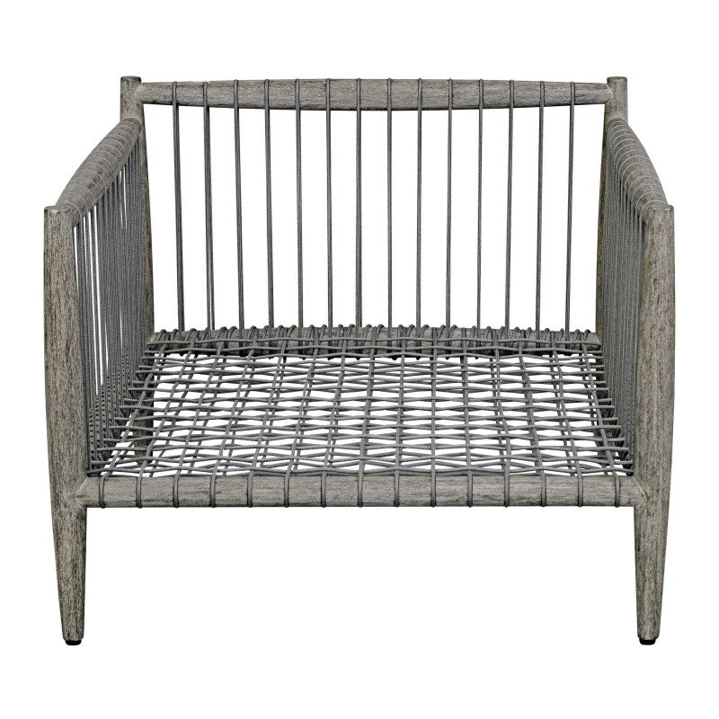 Borneo - Outdoor Lounge Chair - White / Dark Gray