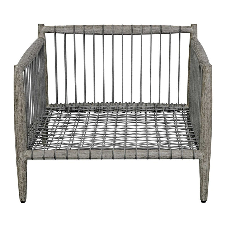 Borneo - Outdoor Lounge Chair - White / Dark Gray