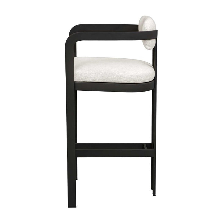 Kalmar - Outdoor Bar Stool - Black / White