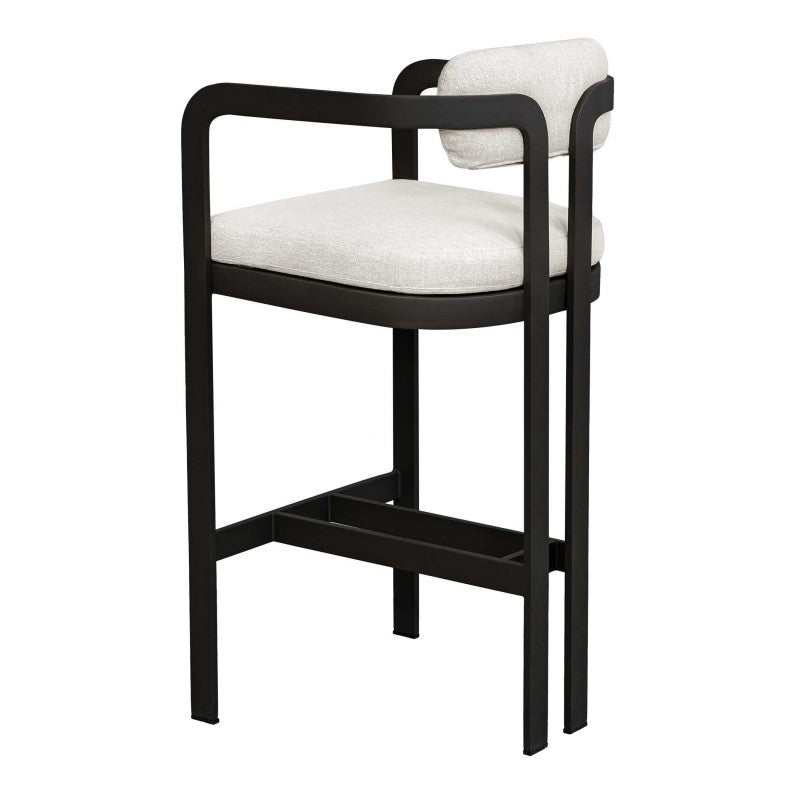 Kalmar - Outdoor Bar Stool - Black / White