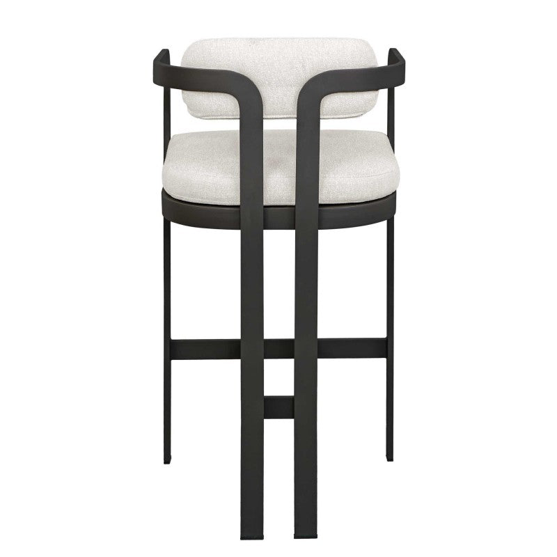 Kalmar - Outdoor Bar Stool - Black / White