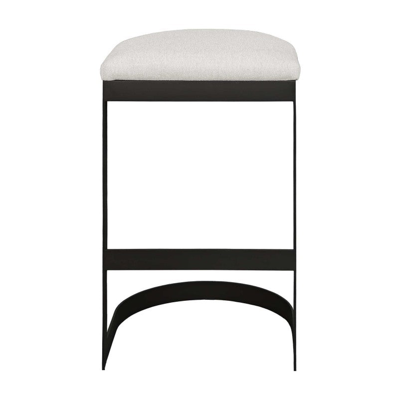 Maude - Outdoor Bar Stool - White / Black
