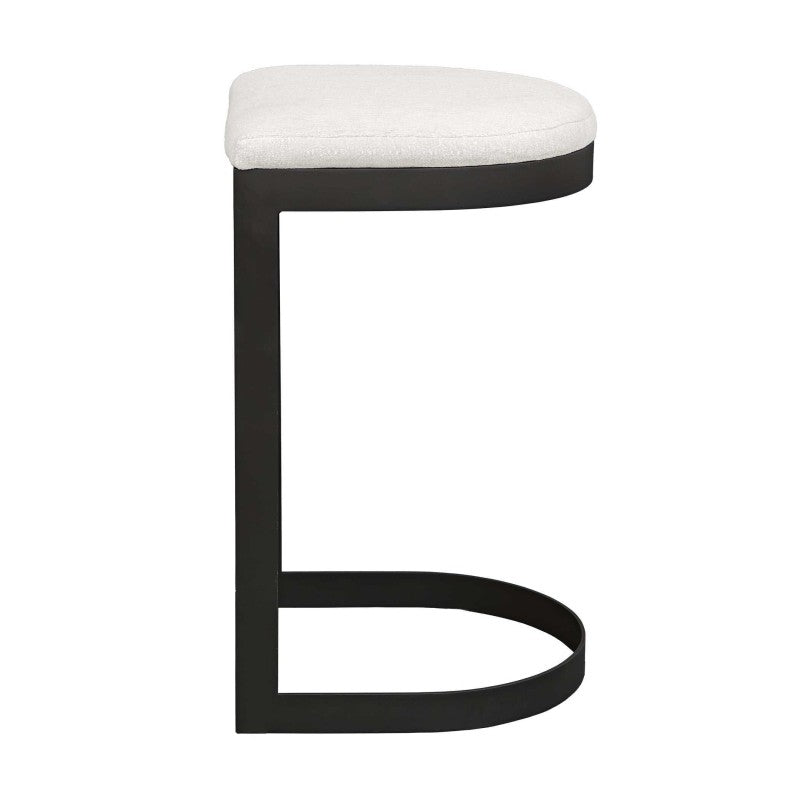 Maude - Outdoor Bar Stool - White / Black