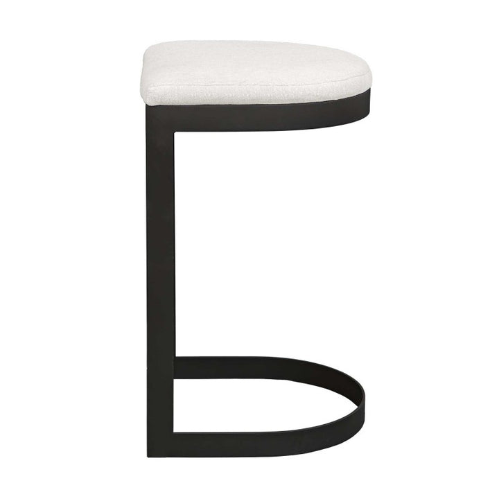 Maude - Outdoor Bar Stool - White / Black