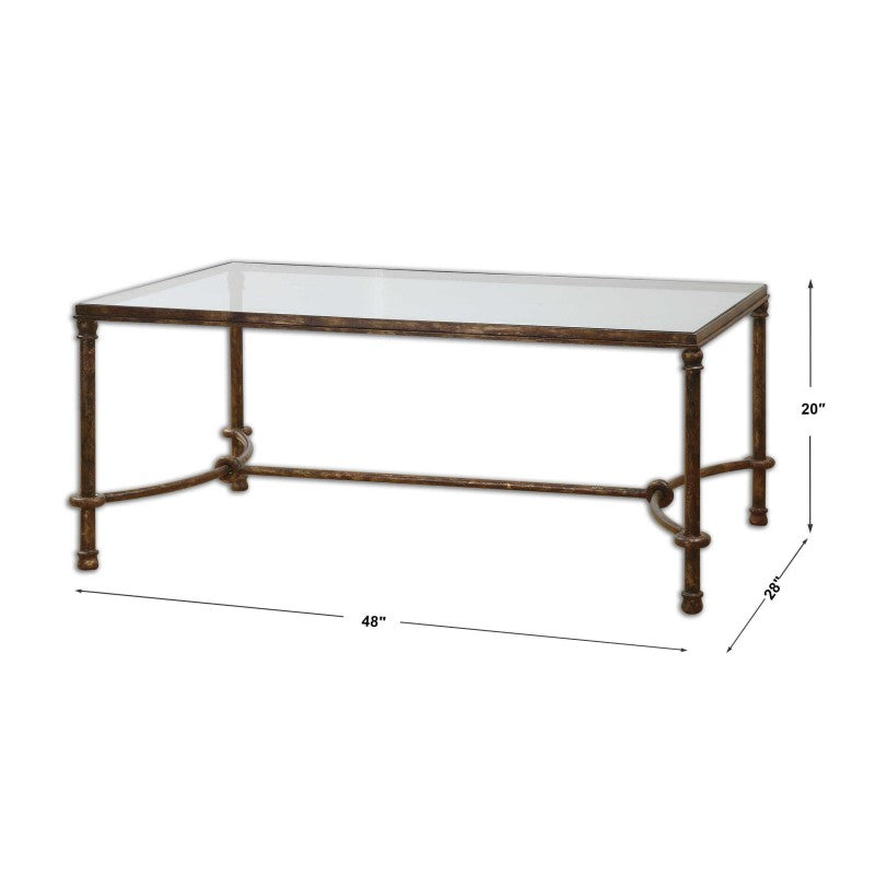 Warring - Iron Coffee Table - Dark Brown