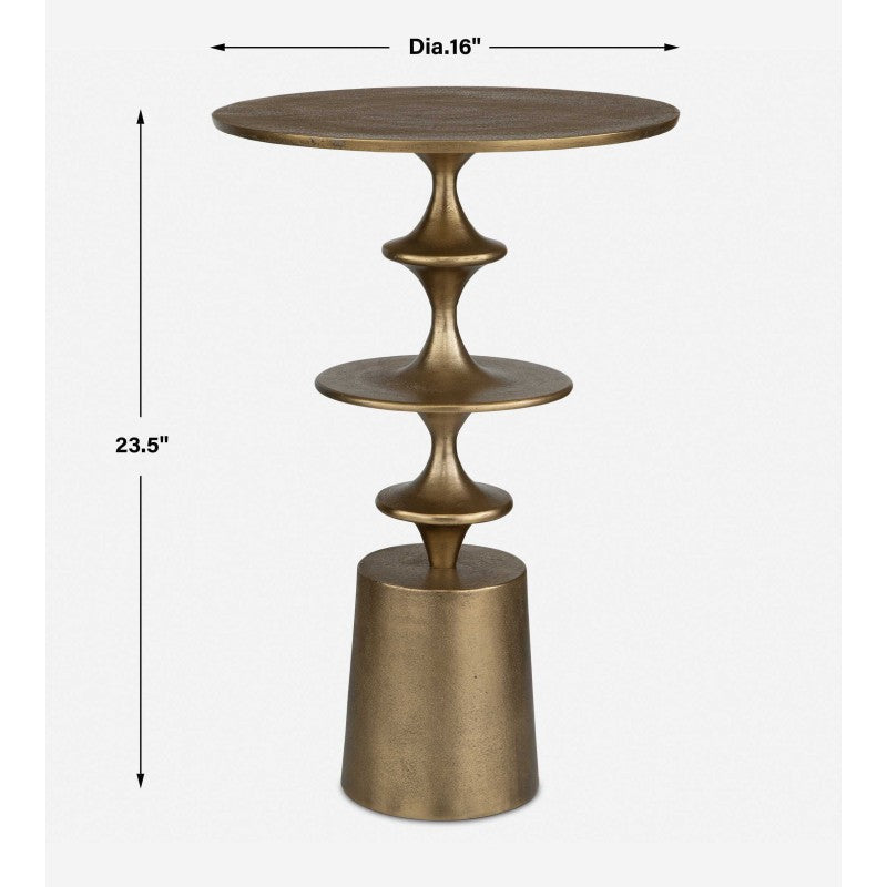 Flight - Accent Table - Brass