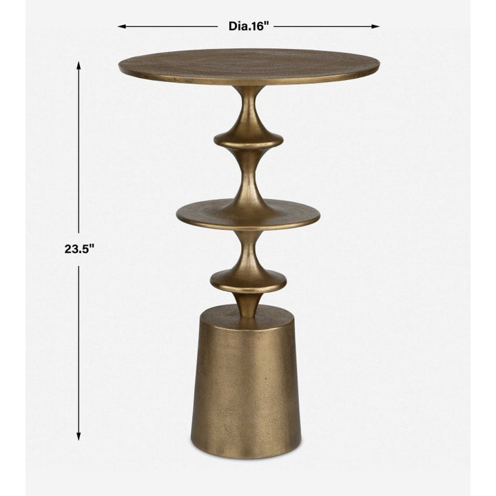 Flight - Accent Table - Brass