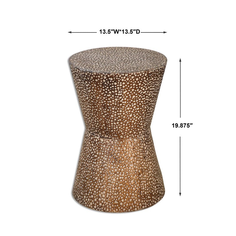 Cutler - Drum Shaped Accent Table - Dark Brown