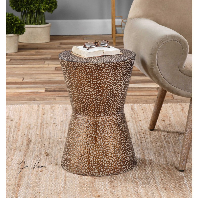 Cutler - Drum Shaped Accent Table - Dark Brown