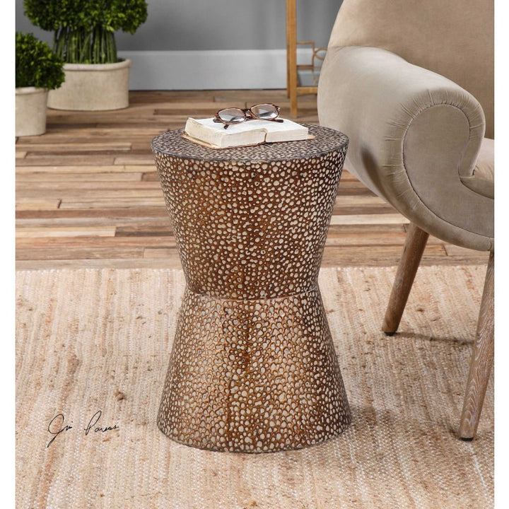 Cutler - Drum Shaped Accent Table - Dark Brown