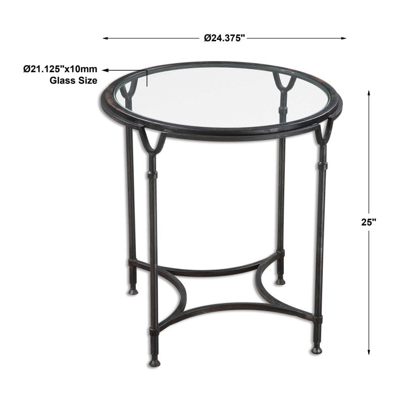 Samson - Glass Side Table - Black
