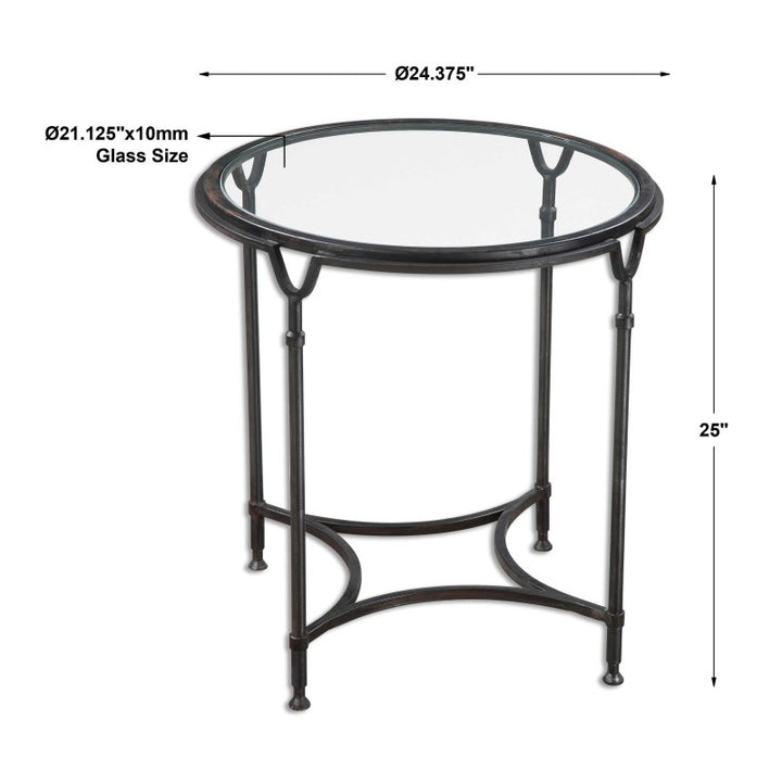 Samson - Glass Side Table - Black