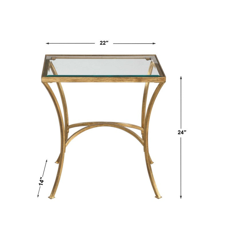 Alayna - End Table - Gold