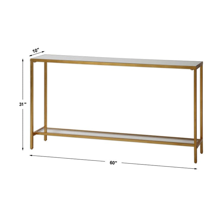 Hayley - Console Table - Gold