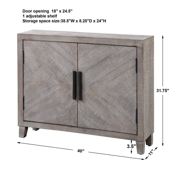 Adalind - Washed Accent Cabinet - White Washed
