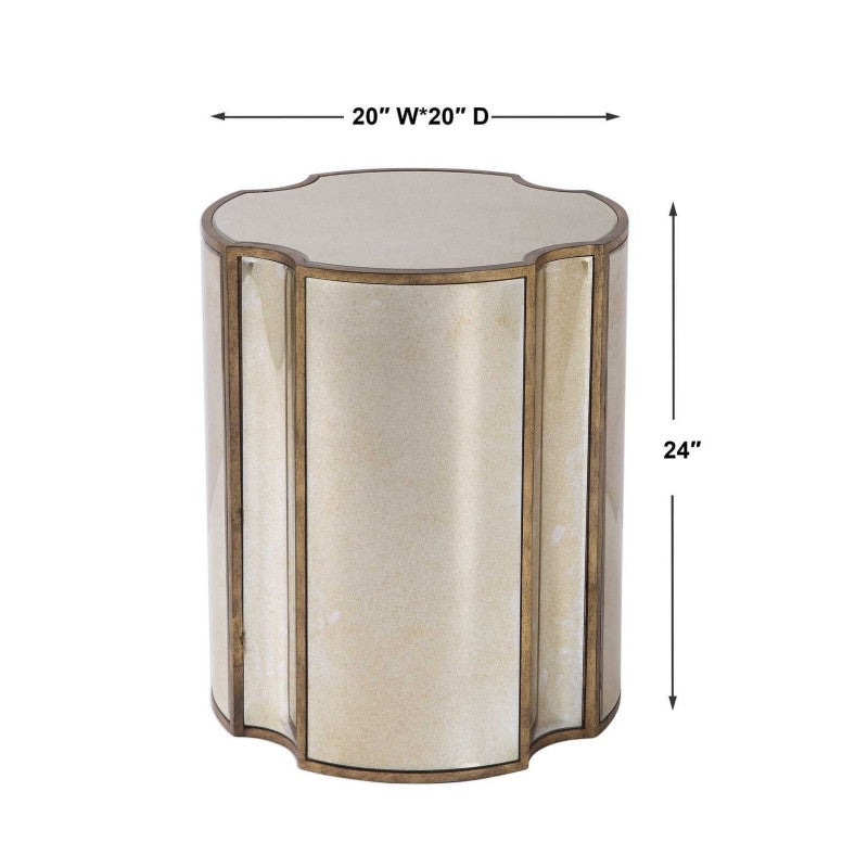 Harlow - Mirrored Accent Table - Gold