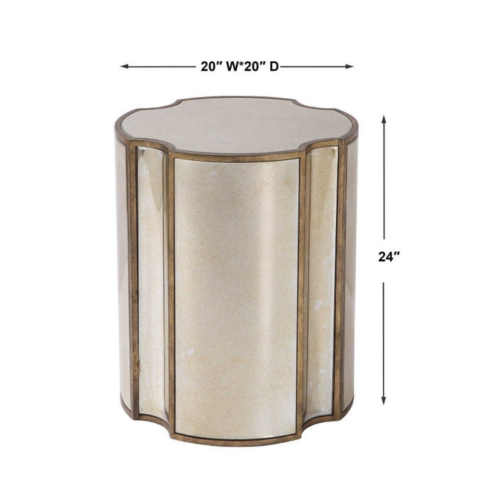 Harlow - Mirrored Accent Table - Gold
