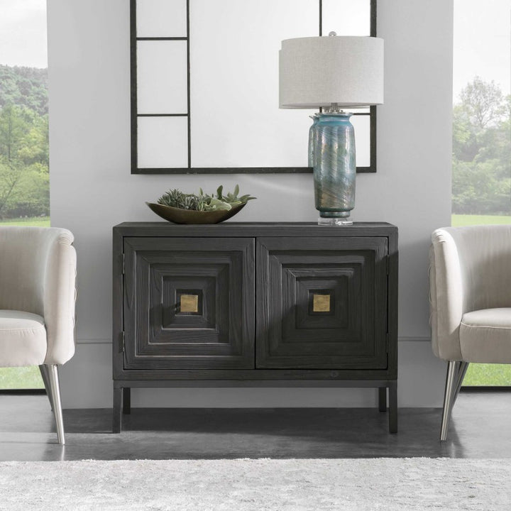 Aiken - 2 Door Cabinet - Dark Walnut