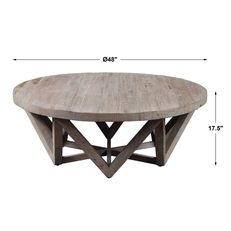 Kendry - Reclaimed Wood Coffee Table - Light Brown