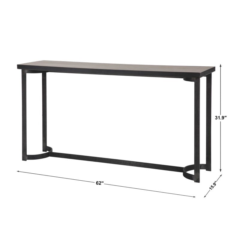 Basuto - Steel Console Table - Light Brown
