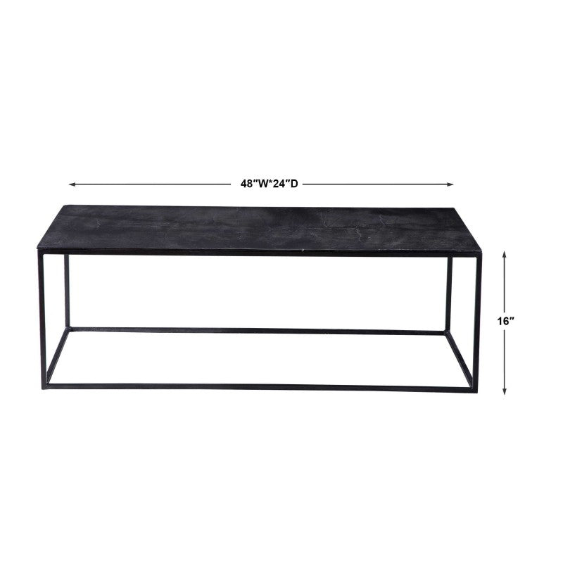 Coreene - Industrial Coffee Table - Black