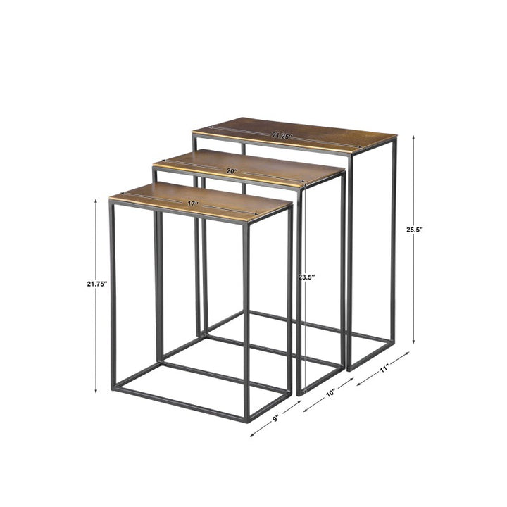 Coreene - Nesting Tables (Set of 3) - Gold
