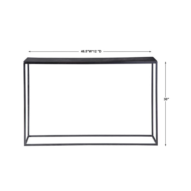 Coreene - Industrial Console Table - Black