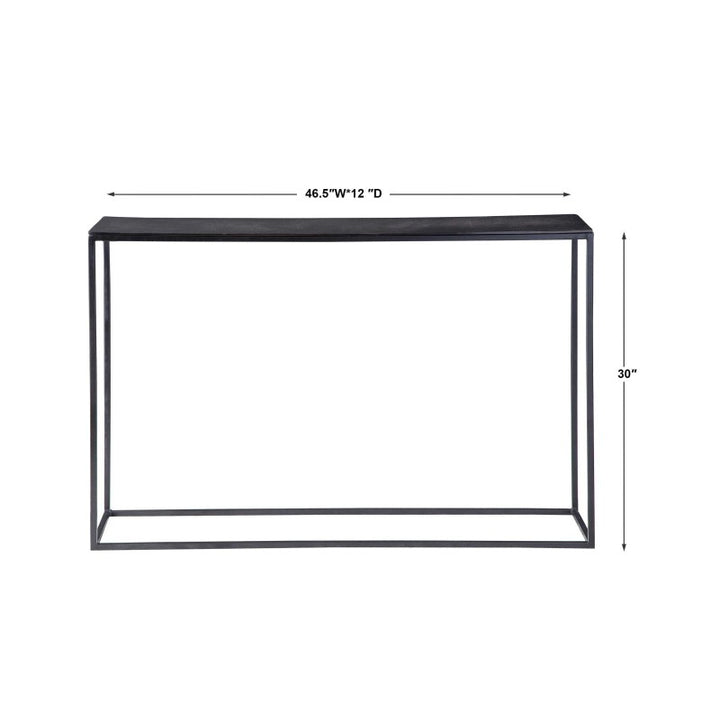 Coreene - Industrial Console Table - Black