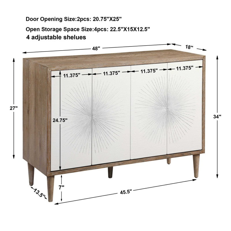 Dani - 4 Door Cabinet - White