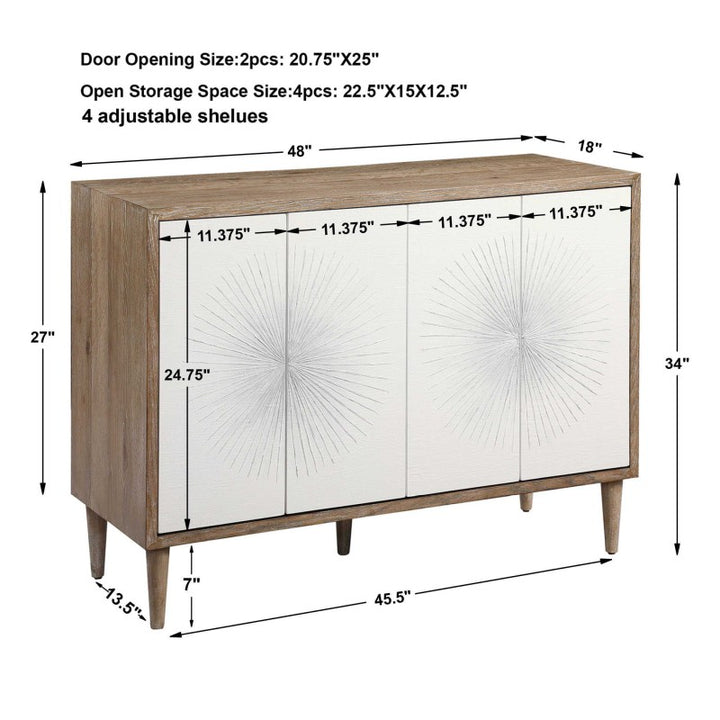 Dani - 4 Door Cabinet - White